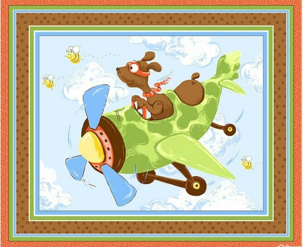 Panneau de tapis de jeu Zig le chien pilote de Susybee à coudre