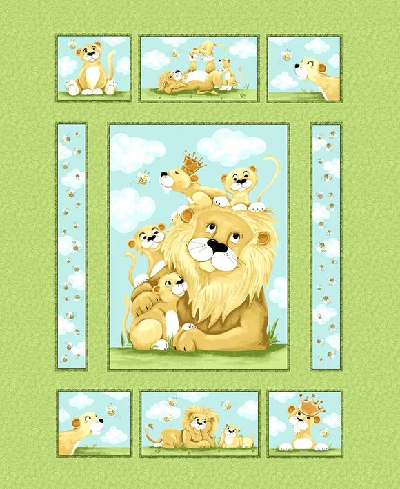 Panneau de tapis de jeu le Lion 2 de Susybee à coudre