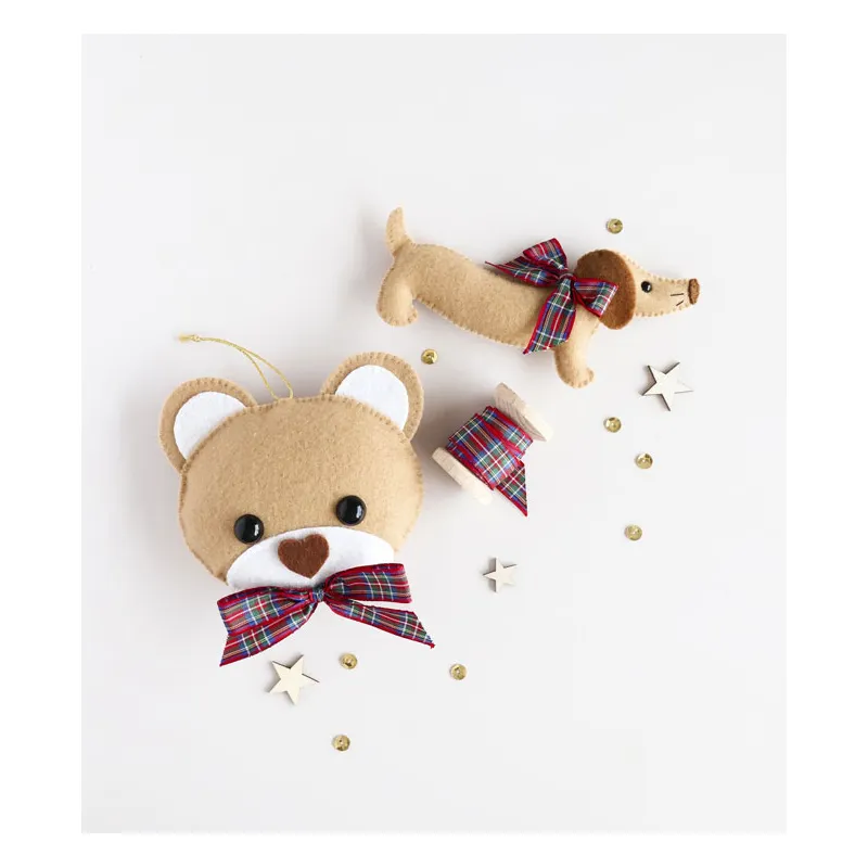 kit Ma décoration de Noël en Feutrine : Duo Noël fidèles compagnons